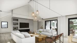 Living Room in Richard Hamer Tulum House Addition