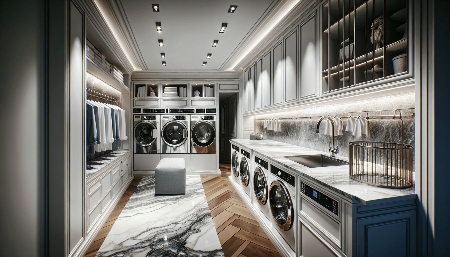 Custom laundry room in a luxury home